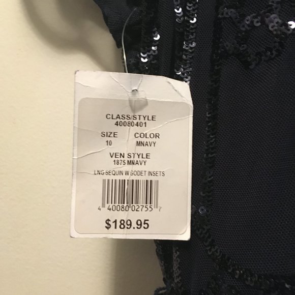 R&M Richards Sequin Godet Mother of the Bride Gown - Picture 6 of 13